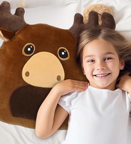 DolliBu Snug Mooshies Moose Plush Toy 17 inches