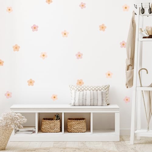 Daisy Blush Pink Boho Wall Stickers for Kids