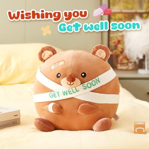 Get Well Soon Teddy Bear Plush Pillow