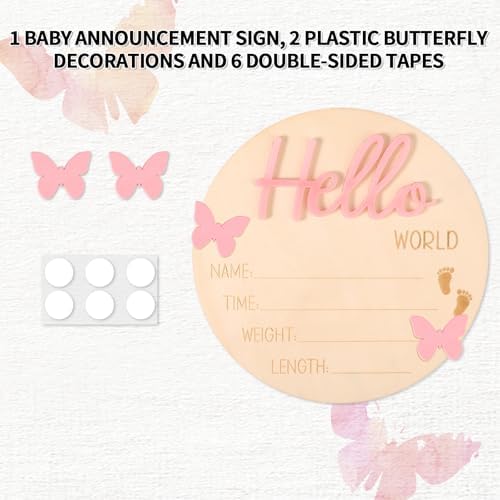 Baby Announcement Wooden Sign Board