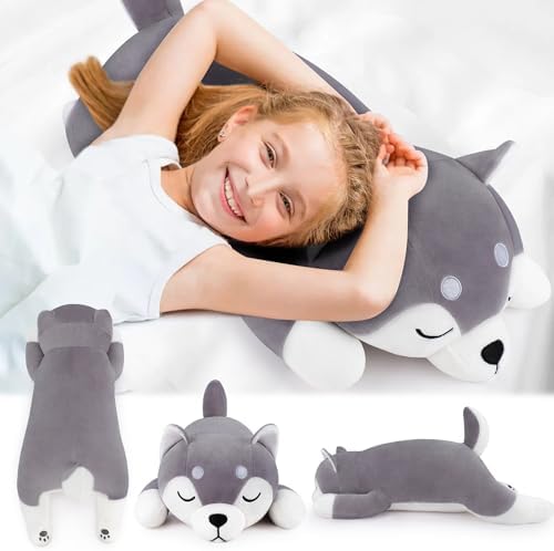 Auspicious Beginning 30 Inch Husky Plush Pillow