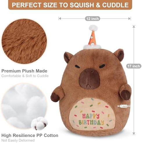 Capybara Plush Pillow for Cuddling and Relaxation