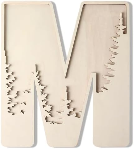 Woodland Layered Wooden Letters 12 Inch