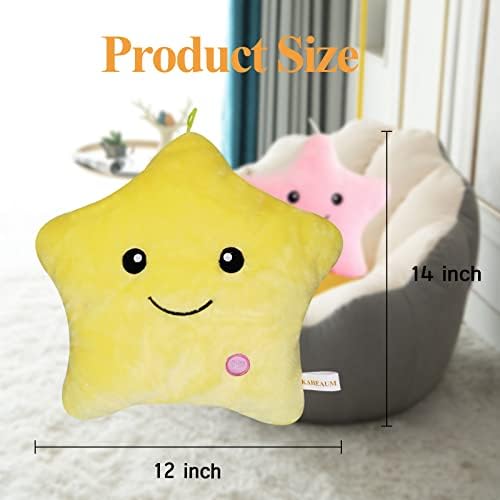 Twinkle Star LED Light-Up Plush Pillow