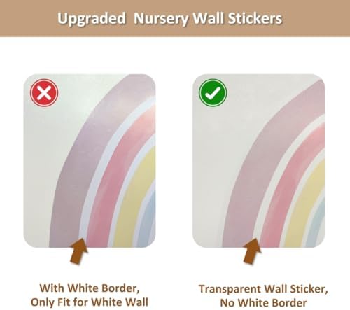 vibrant rainbow wall decal for baby nursery