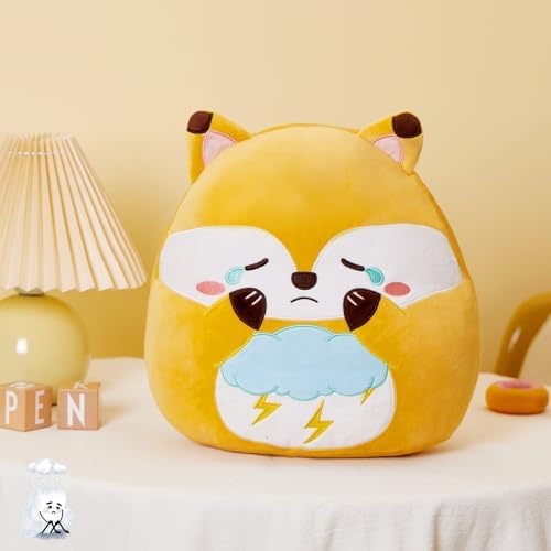 Soft 12-Inch Red Fox Plush Pillow