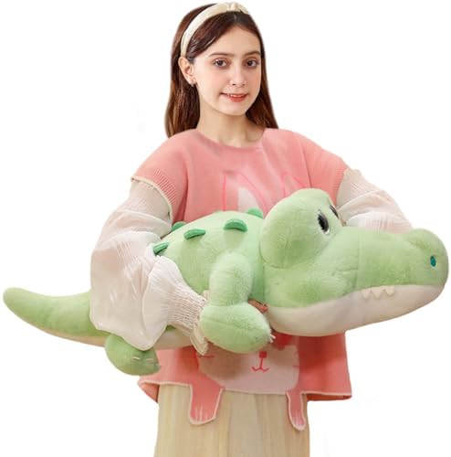 ELAINREN Super Furry Crocodile Plush Pillow