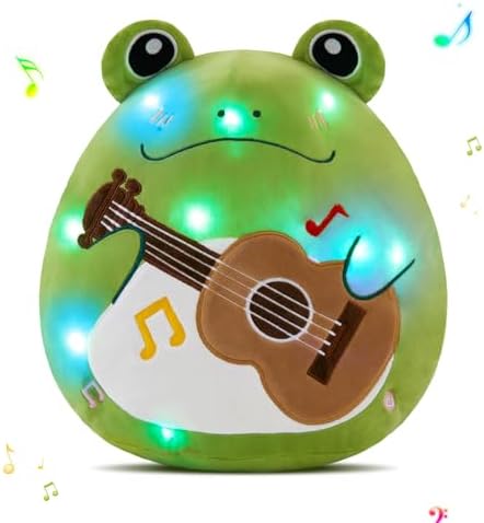 Light Up Singing Frog Plush Pillow