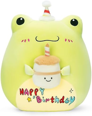 Original 14 Inch Happy Birthday Frog Plush Pillow