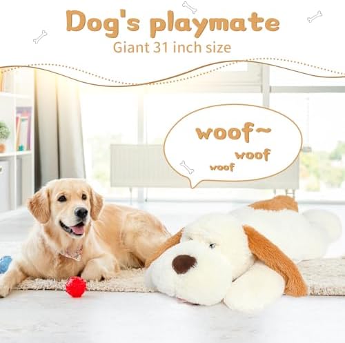 MorisMos Giant Dog Plush Pillow Toy