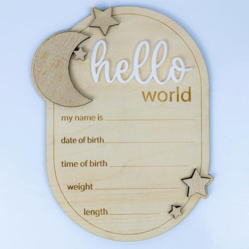 Baby Announcement Sign Hello World