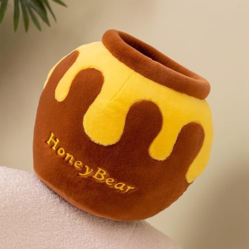 Cute Bear Plush Pillow with Honey Bar