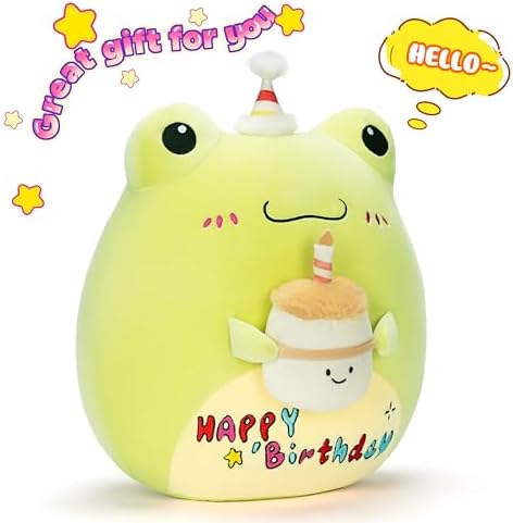 Original 14 Inch Happy Birthday Frog Plush Pillow