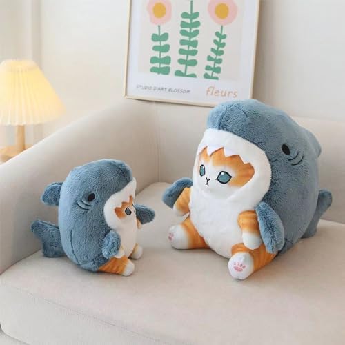 Kawaii Shark Cat Plush Pillow Toy