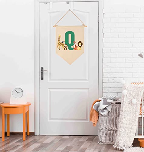 Personalized Woodland Animal Flag for Baby Boy Girl
