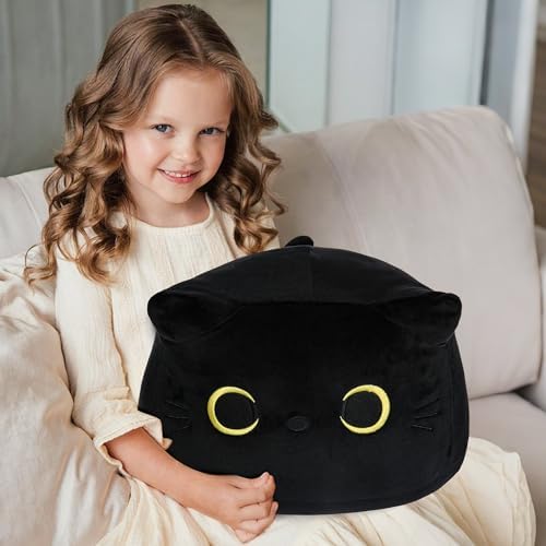 Big Black Cat Plush Pillow