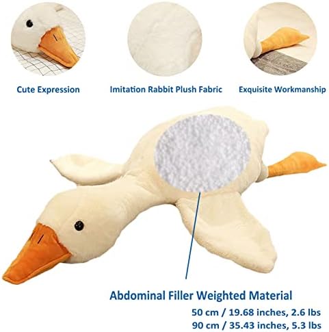 Swan Weighted Plush Animal Toy