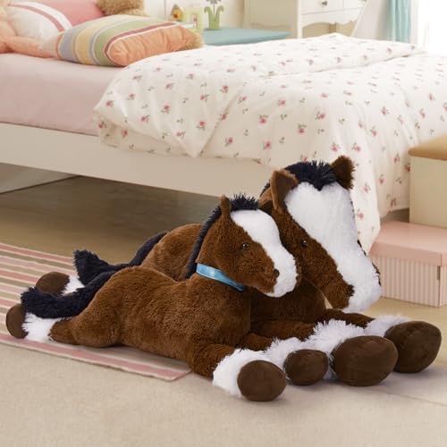 MaoGoLan Large Ridable Plush Horse Toy