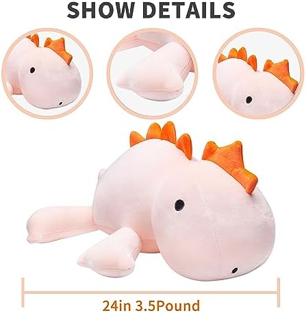 Weighted Dinosaur Plush Toy for Kids and Adults