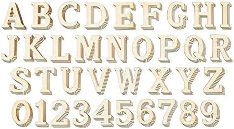 Juvale 1-Inch Wooden Alphabet Letters and Numbers Set