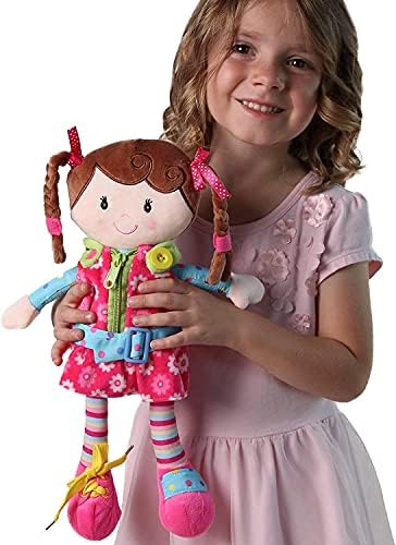 Sugar Snap Plush Learn to Dress Doll for Toddlers
