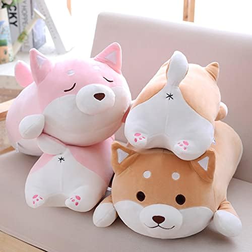 Cute Shiba Inu Plush Pillow 135in Pink Smiling Eye