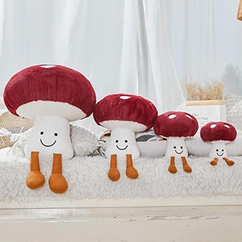 Bestsea Red Mushroom Plush Pillow
