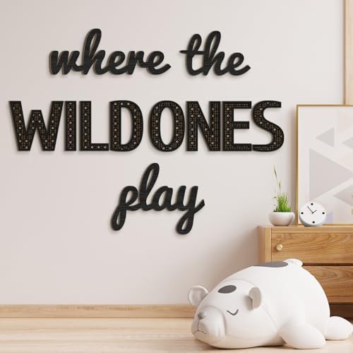 Beeveer Where the Wild Ones Play Wall Sign