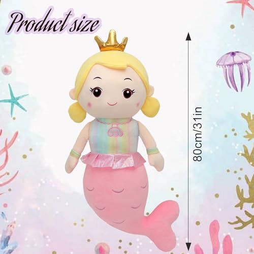 Mermaid Plush Pillow Toy for Girls Kids