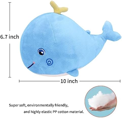 MUPI Blue Whale Plush Pillow Toy
