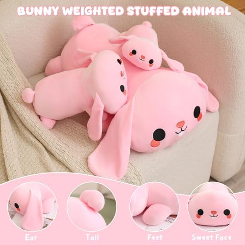 Weighted Bunny Plush Toy for Snuggling and Relaxation