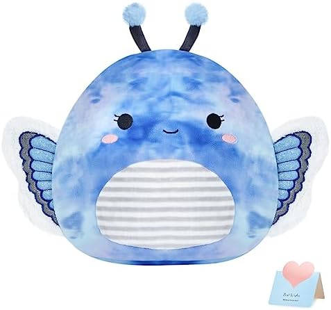 Blue Butterfly Plush Pillow Toy