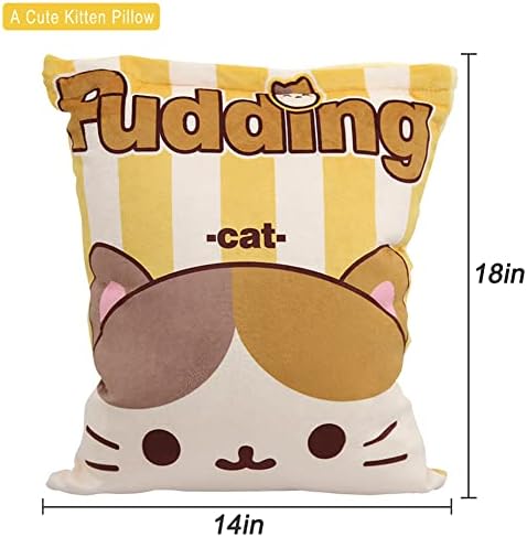 Cute Plush Pillow Throw with Kitten Stuffed Animal Toys