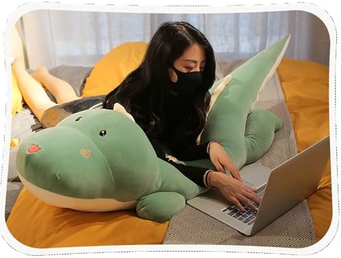 Green Dinosaur Plush Pillow for Kids