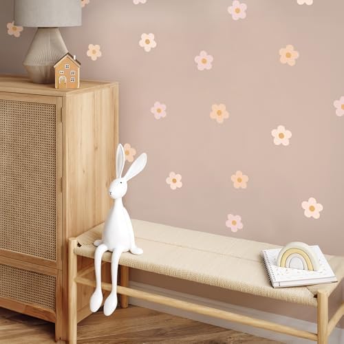 Daisy Blush Pink Boho Wall Stickers for Kids