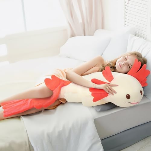 Axolotl Plush Throw Pillow for Kids and Adults