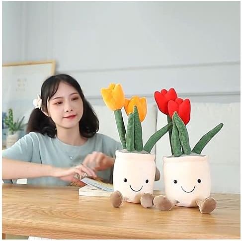 Tulip Plush Toy 13 Inch Huggable Flower Pillow Doll