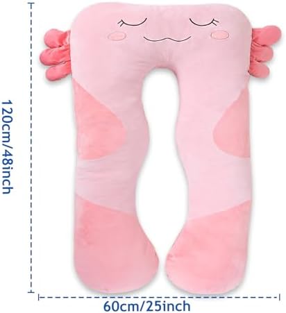 47x23 Inch U Shaped Plush Body Pillow for Kids