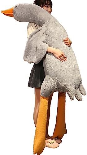 Grafingy Big Grey Swan Plush Pillow