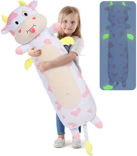 MorisMos Glow in the Dark Cow Pillow