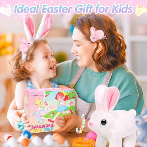 CatchCute Hopping Plush Bunny Interactive Toy
