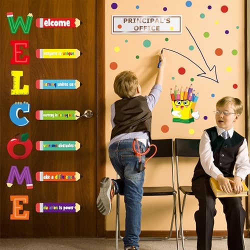 Cinrobiye Welcome Window Door Clings Stickers