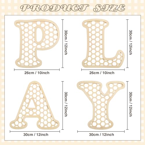 RattanView Wooden Letters Wall Decor Set