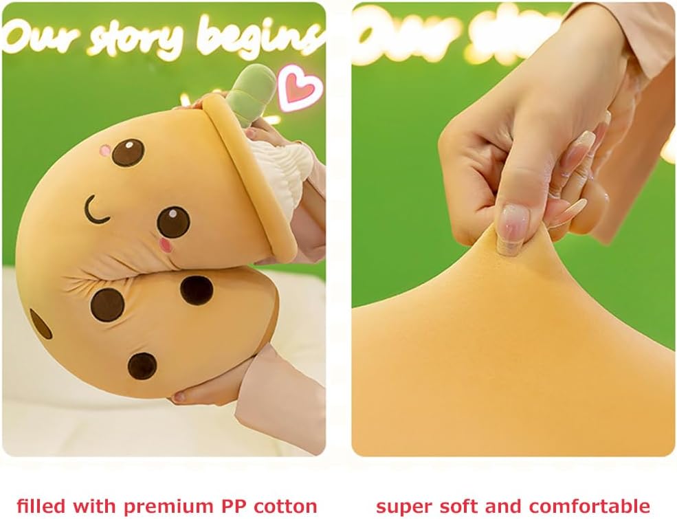 Cute Milk Tea Plush Pillow Toy