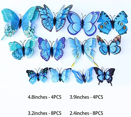 Somotersea 24Pcs 3D Butterfly Wall Decor