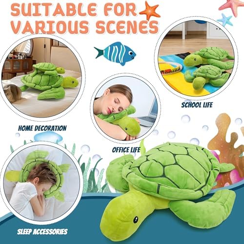 Giant Turtle Plush Animal 24 Inch Soft Pillow