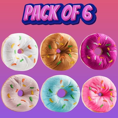 Bedwina Plush Donut Party Decorations Pack of 6