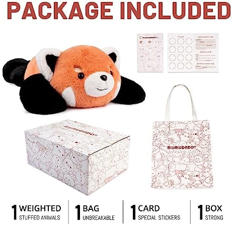 Niuniu Daddy Weighted Red Panda Plush Pillow 1
