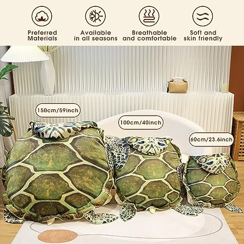 Wearable Turtle Shell Plush Pillow for Kids and Adults