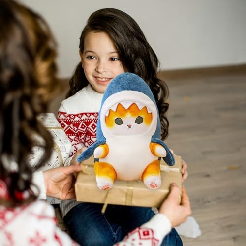 Kawaii Shark Cat Plush Pillow Toy 9 Inch